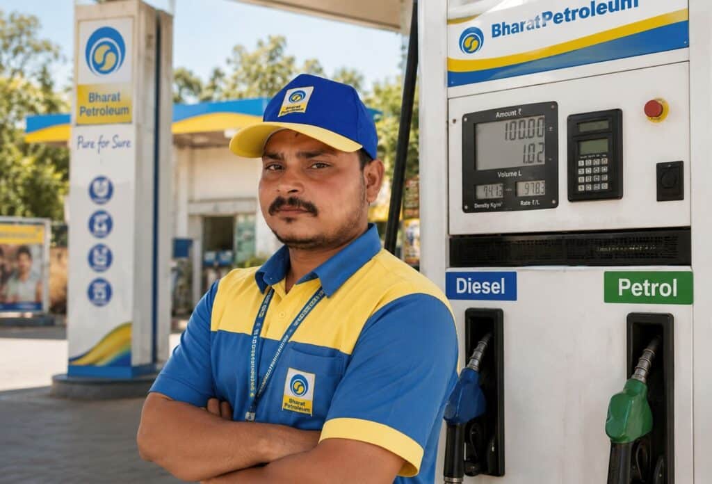 Gaurav at Petrol Pump